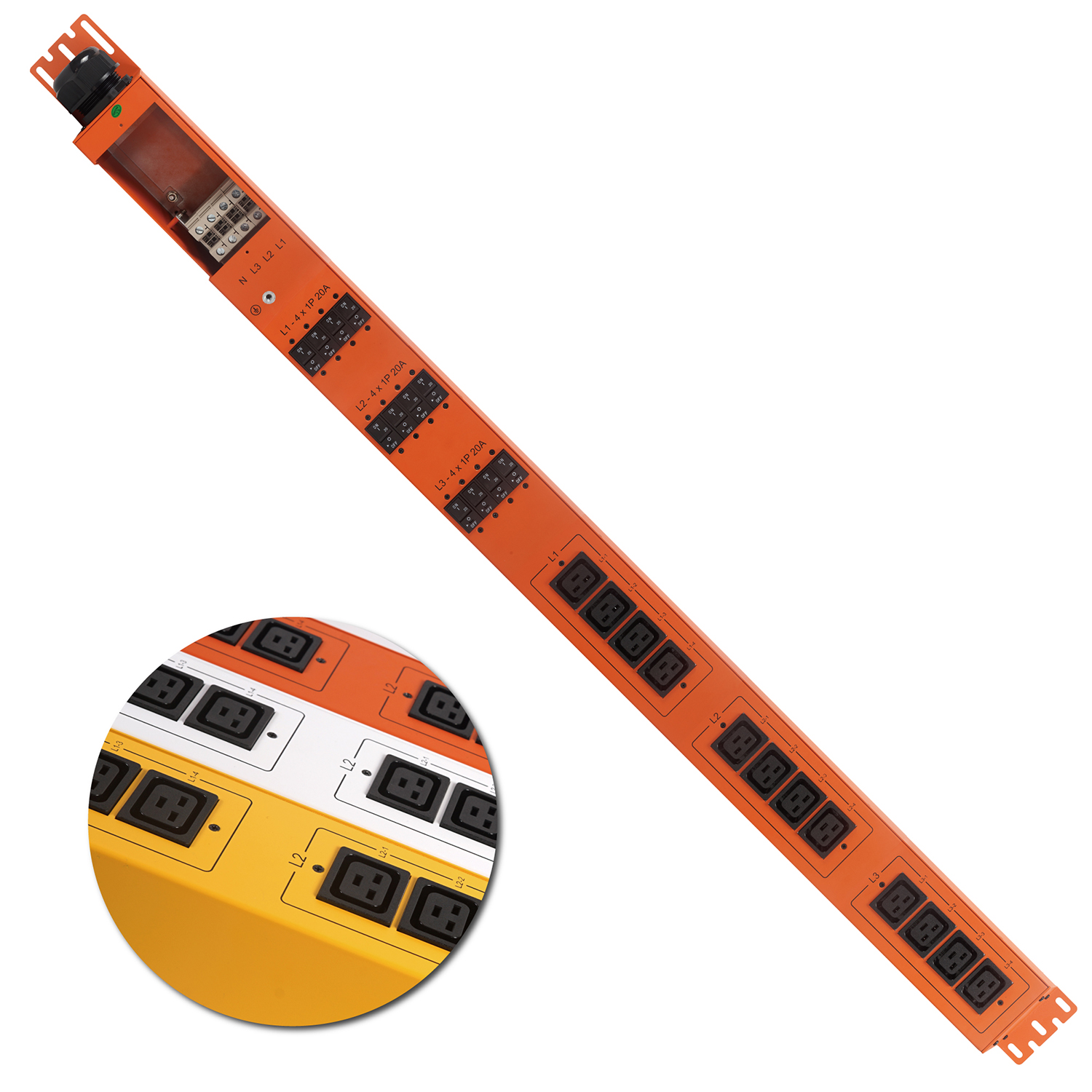 415V 三相電80A 大功率獨立開關PDU